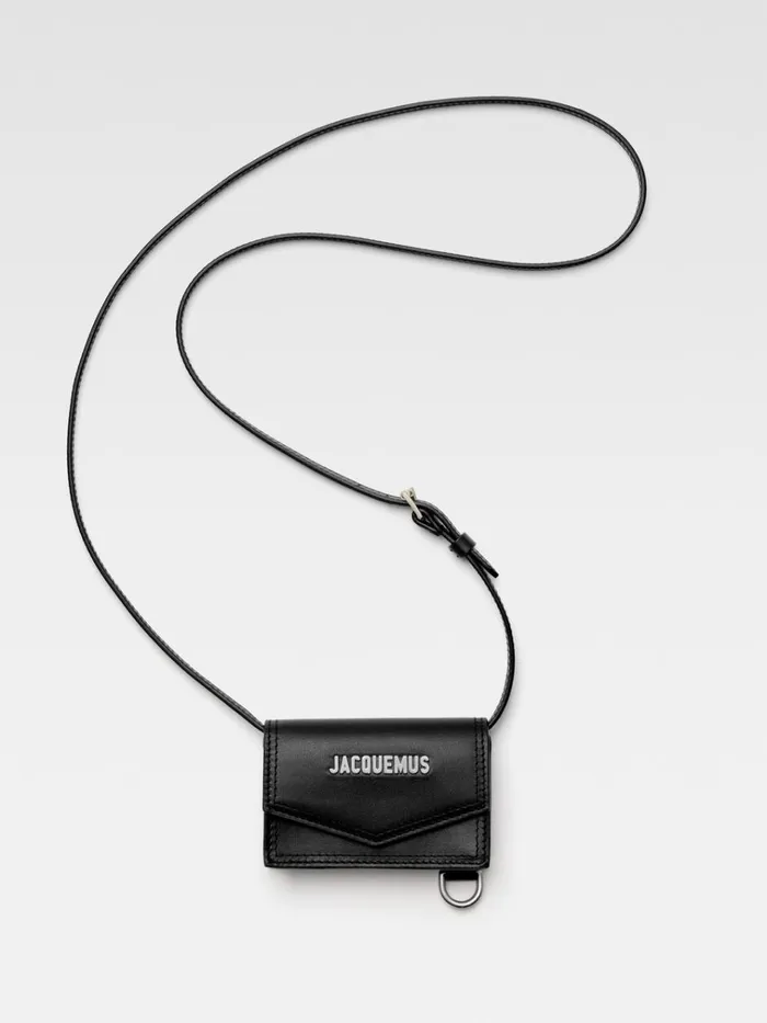 Men The Azur Cardholder Black JACQUEMUS Small Leather Goods