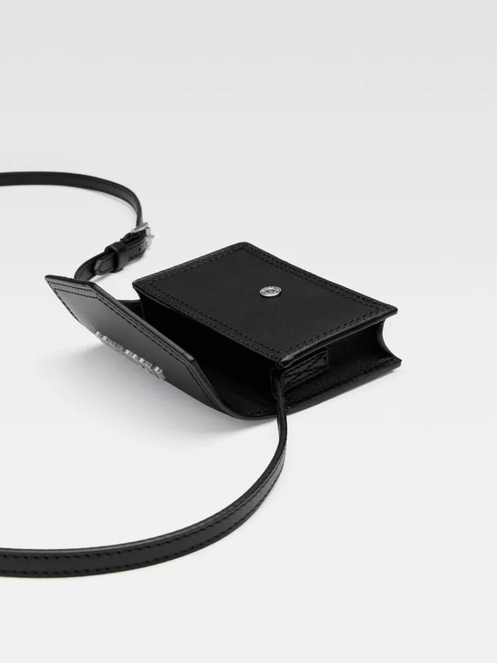 Men The Azur Cardholder Black JACQUEMUS Small Leather Goods Men The Azur Cardholder Black JACQUEMUS Small Leather Goods