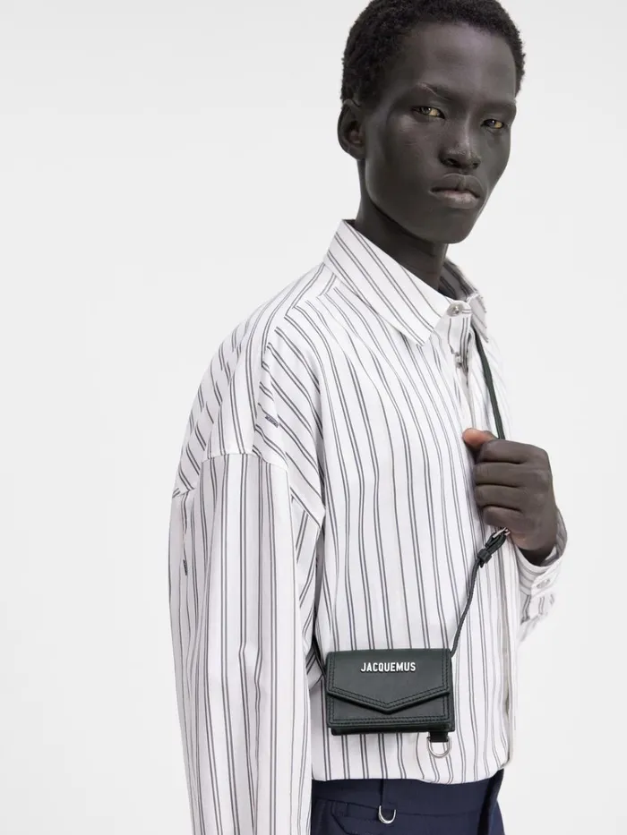 Men The Azur Cardholder Black JACQUEMUS Small Leather Goods Men The Azur Cardholder Black JACQUEMUS Small Leather Goods