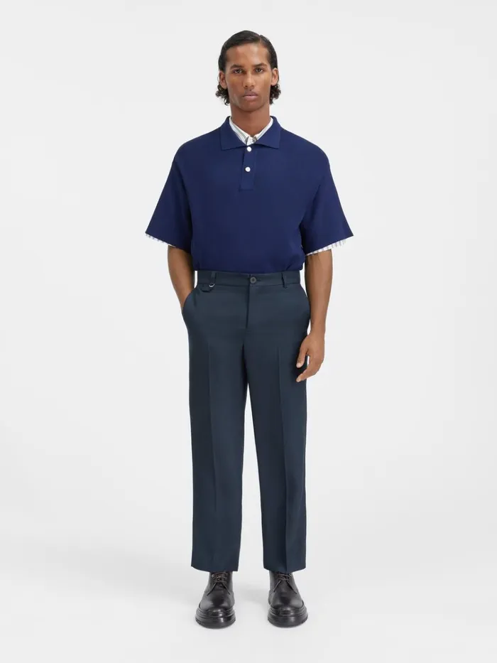 Men The Cabri Pants Dark Navy JACQUEMUS Trousers and Shorts