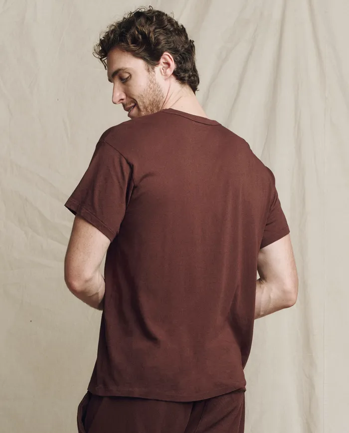 Men The Great The Men039s Boxy Crew Solid Toasted Walnut Tees and Sweats