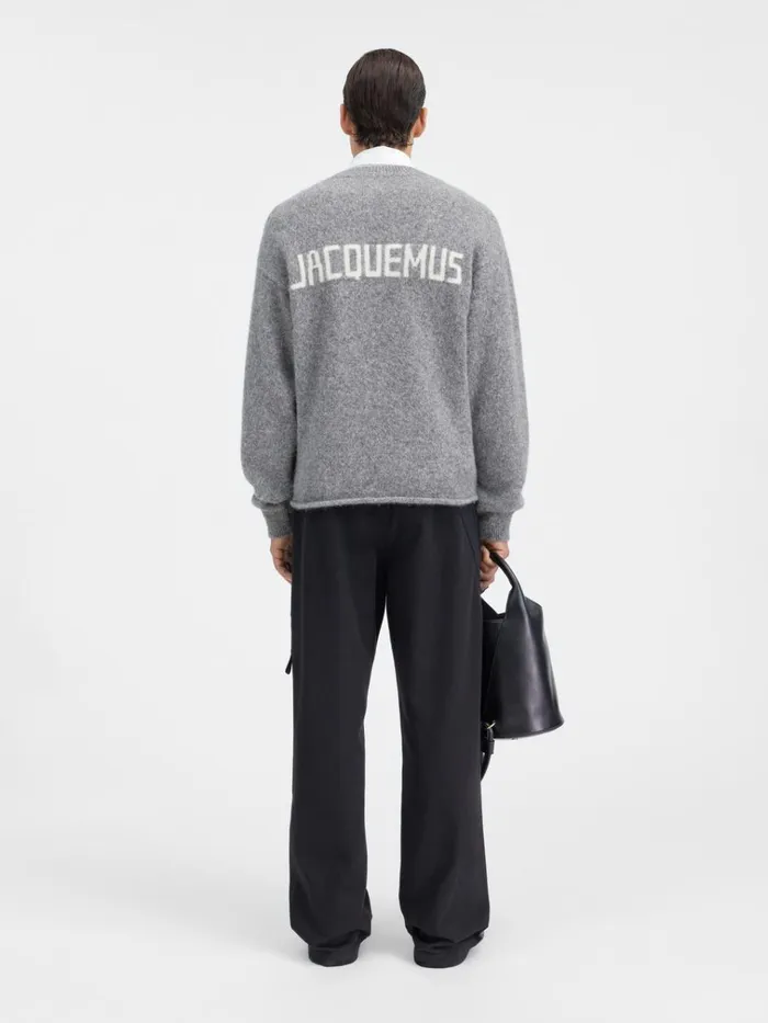 Men The Jacquemus Sweater Grey JACQUEMUS Knits Men The Jacquemus Sweater Grey JACQUEMUS Knits