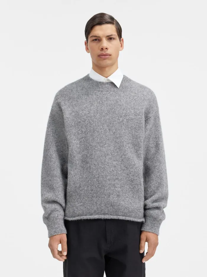 Men The Jacquemus Sweater Grey JACQUEMUS Knits Men The Jacquemus Sweater Grey JACQUEMUS Knits