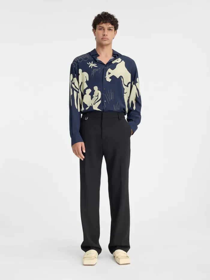 Men The Melo Pants Black JACQUEMUS Trousers and Shorts