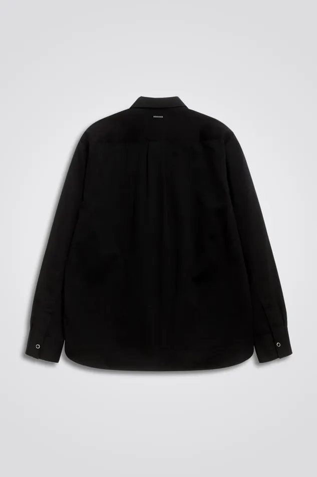 Men Ulrik Gabardine Overshirt Black Norse Projects Overshirts