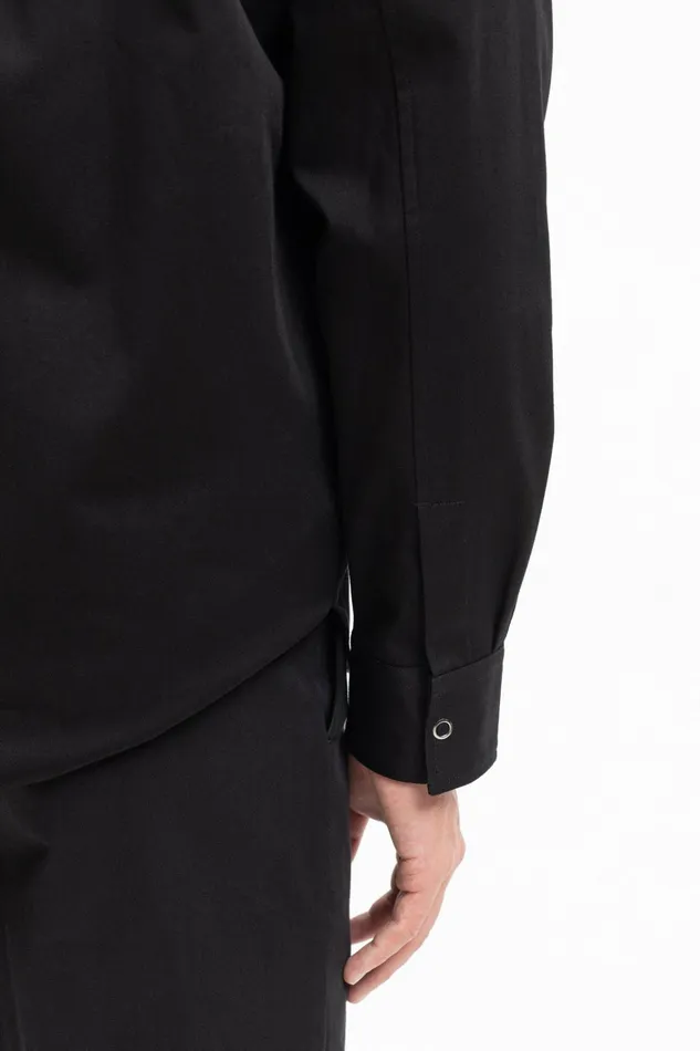 Men Ulrik Gabardine Overshirt Black Norse Projects Overshirts