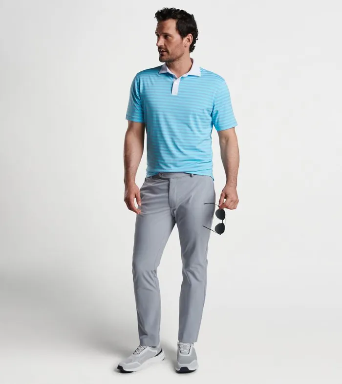 Mens Bass Performance Jersey Polo Tahoe Blue Peter Millar Polos Mens Bass Performance Jersey Polo Tahoe Blue Peter Millar Polos