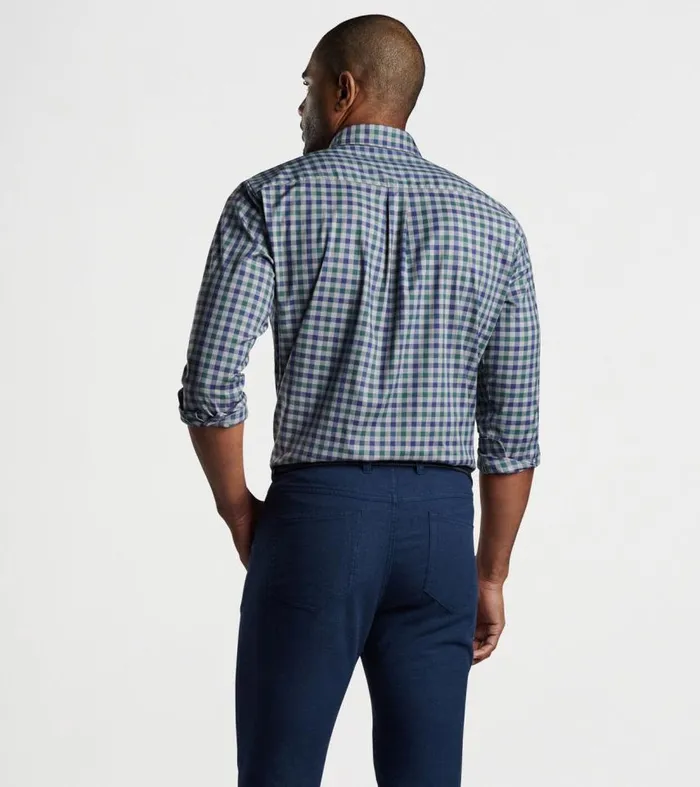 Mens Becket CottonStretch Sport Shirt Gale Grey Peter Millar Sport Shirts Mens Becket CottonStretch Sport Shirt Gale Grey Peter Millar Sport Shirts