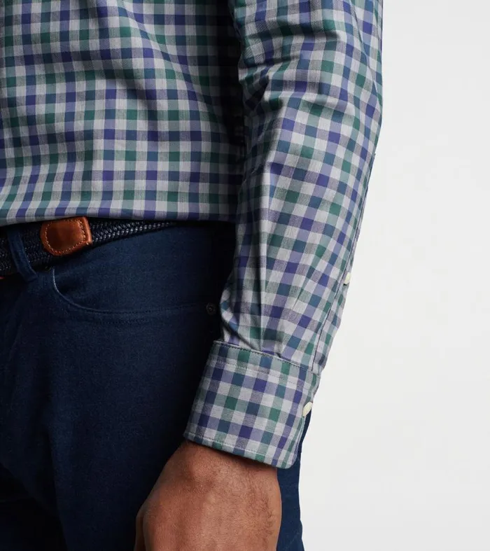 Mens Becket CottonStretch Sport Shirt Gale Grey Peter Millar Sport Shirts Mens Becket CottonStretch Sport Shirt Gale Grey Peter Millar Sport Shirts