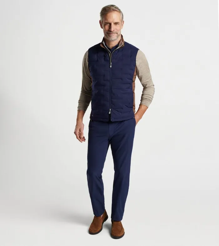 Mens Blaze Insulated Vest Navy Peter Millar Vests