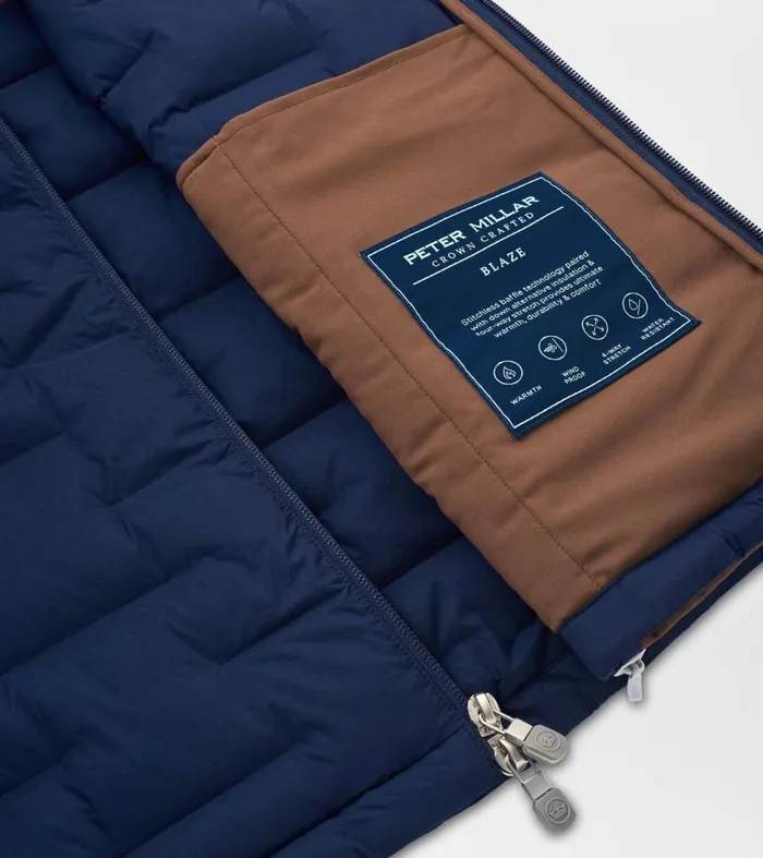 Mens Blaze Insulated Vest Navy Peter Millar Vests