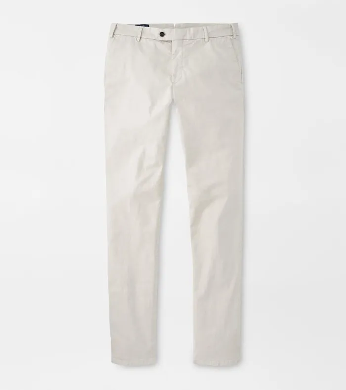 Mens Concorde GarmentDyed FlatFront Trouser Stone Peter Millar Pants