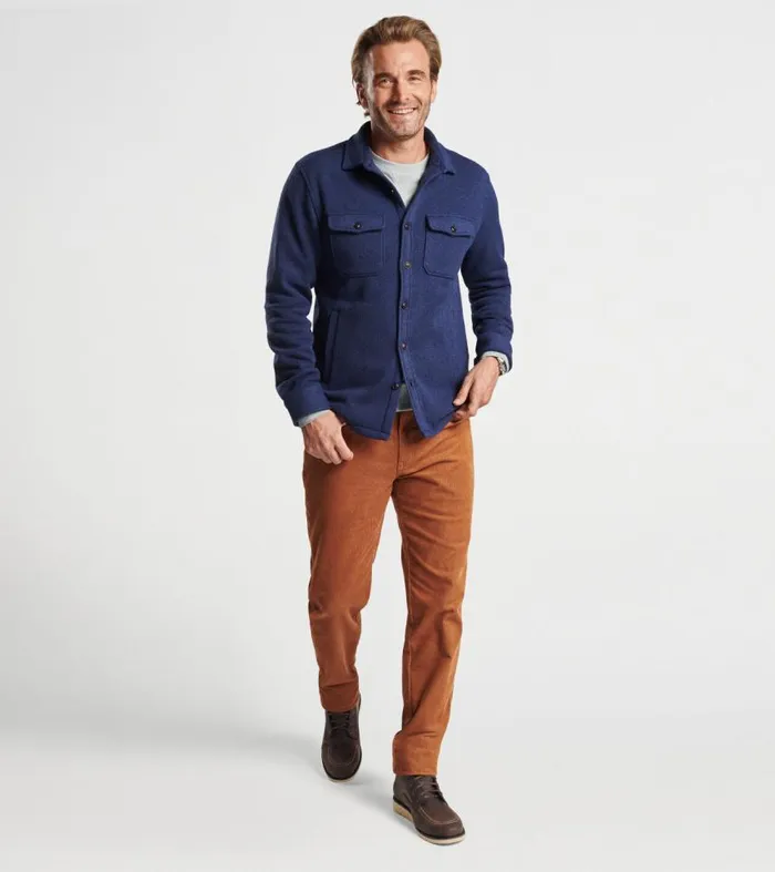 Mens Crown Sweater Fleece Shirt Jacket Navy Peter Millar Jackets and Coats Mens Crown Sweater Fleece Shirt Jacket Navy Peter Millar Jackets and Coats