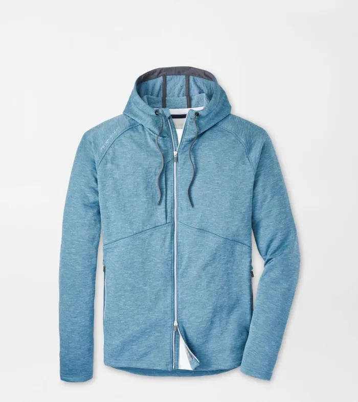 Mens Eclipse Performance Hoodie Rainfall Peter Millar Pullovers and Hoodies