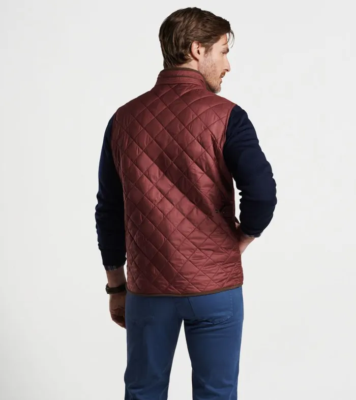 Mens Essex Quilted Travel Vest Cranberry Peter Millar Vests Mens Essex Quilted Travel Vest Cranberry Peter Millar Vests