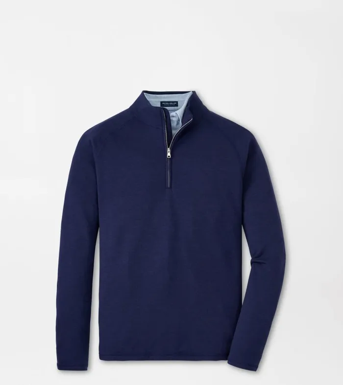 Mens Excursionist Flex Performance Pullover Navy Peter Millar Pullovers and Hoodies