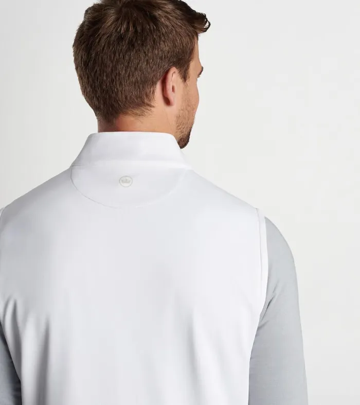 Mens Galway Stretch Loop Terry QuarterZip Vest White Peter Millar Pullovers and Hoodies