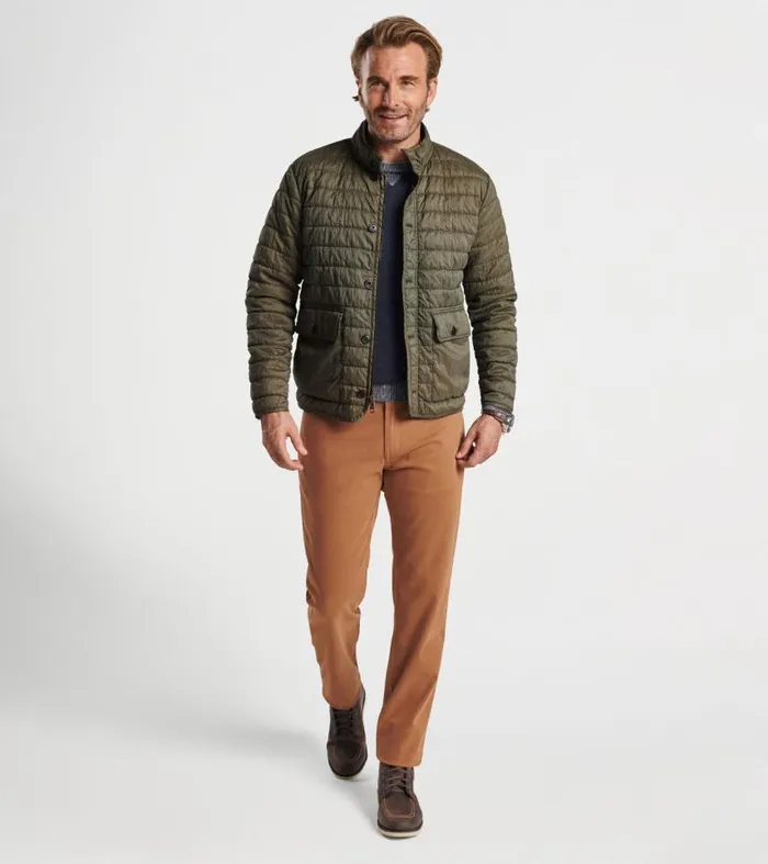 Mens Greenwich GarmentDyed Bomber Juniper Peter Millar Jackets and Coats Mens Greenwich GarmentDyed Bomber Juniper Peter Millar Jackets and Coats