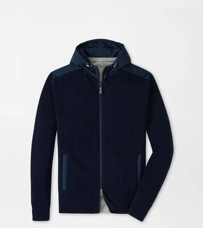 Mens Holdridge Hybrid FullZip Cardigan Navy Peter Millar Sweaters