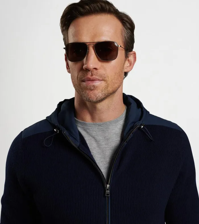 Mens Holdridge Hybrid FullZip Cardigan Navy Peter Millar Sweaters Mens Holdridge Hybrid FullZip Cardigan Navy Peter Millar Sweaters