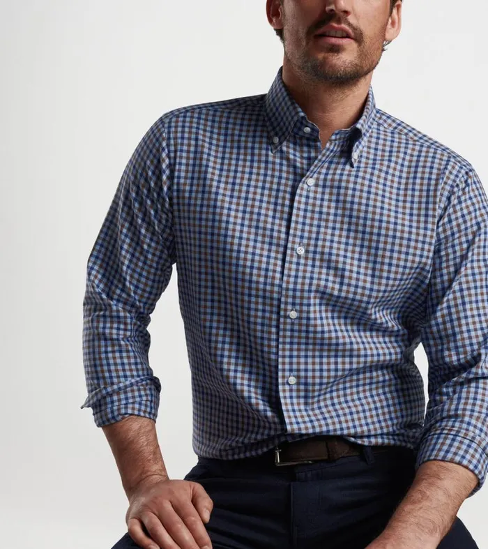 Mens Jean Winter Soft Twill Sport Shirt Blue Frost Peter Millar Sport Shirts Mens Jean Winter Soft Twill Sport Shirt Blue Frost Peter Millar Sport Shirts