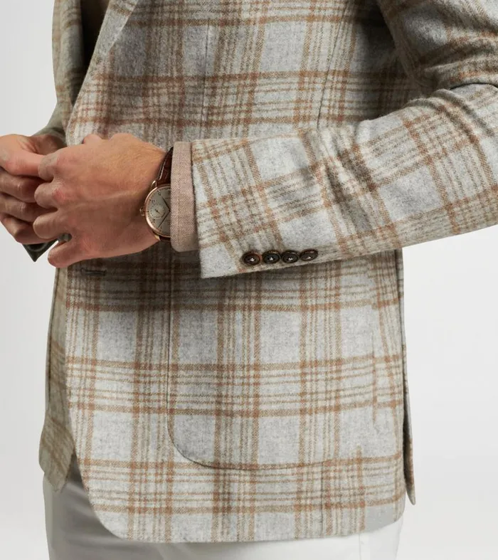 Mens Kelling Plaid Soft Jacket British Grey Peter Millar Sport Coats and Suits Mens Kelling Plaid Soft Jacket British Grey Peter Millar Sport Coats and Suits