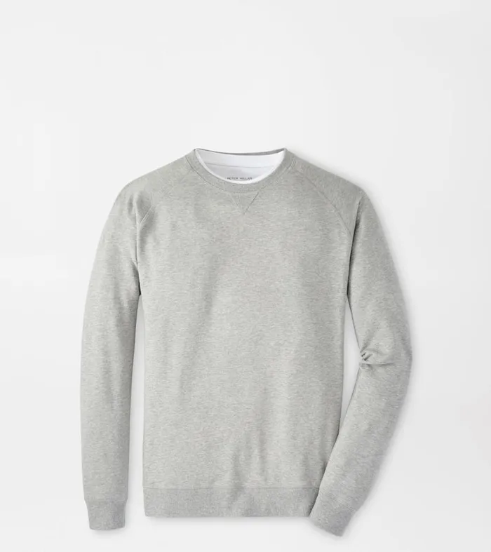Mens Lava Wash Garment Dyed Crew British Grey Peter Millar Pullovers and Hoodies