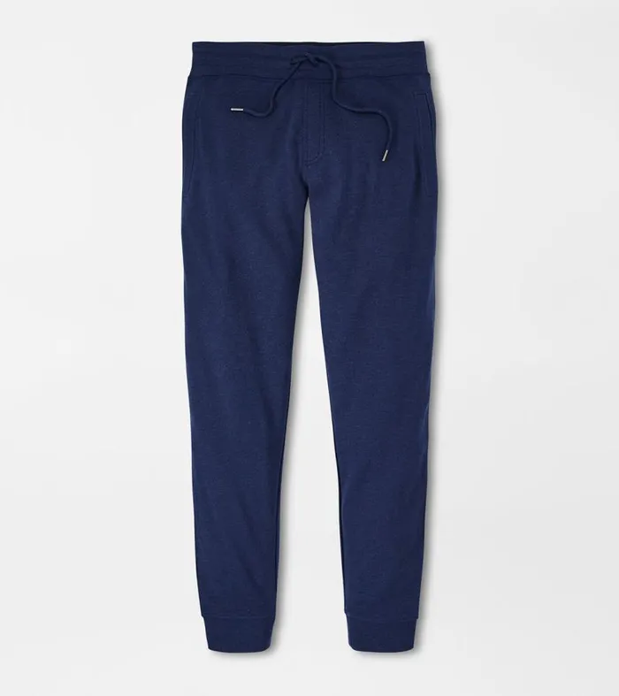 Mens Lava Wash Garment Dyed Jogger Navy Peter Millar Pants