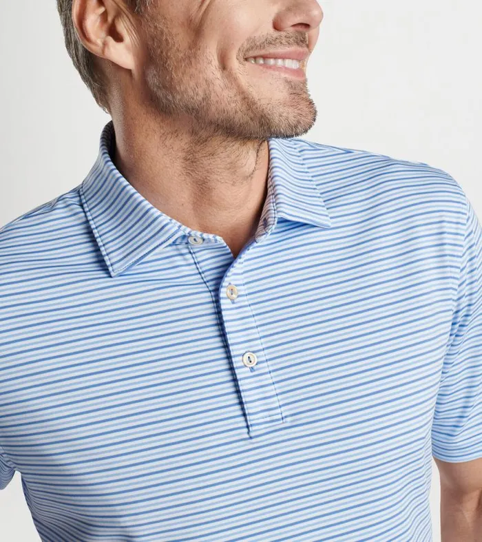 Mens Olson Performance Jersey Polo Bondi Blue Peter Millar Polos Mens Olson Performance Jersey Polo Bondi Blue Peter Millar Polos