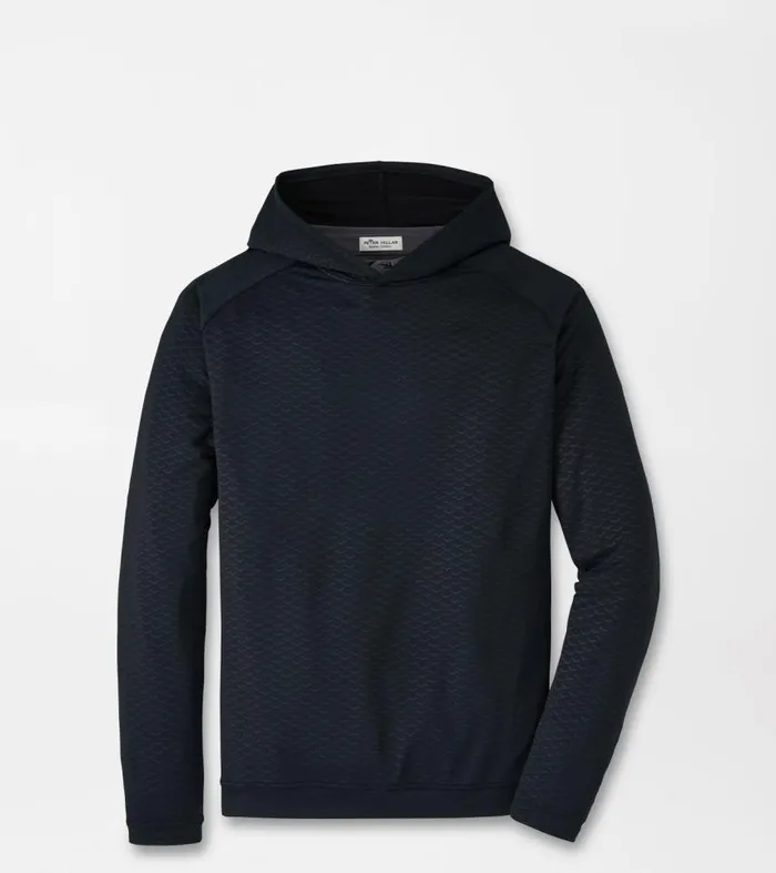 Mens Pine Arrow Performance Hoodie Black Peter Millar Pullovers and Hoodies