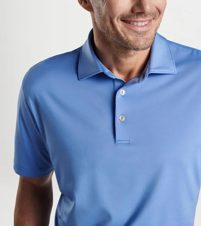 Mens Solid Performance Jersey Polo Bondi Blue Peter Millar Polos Mens Solid Performance Jersey Polo Bondi Blue Peter Millar Polos