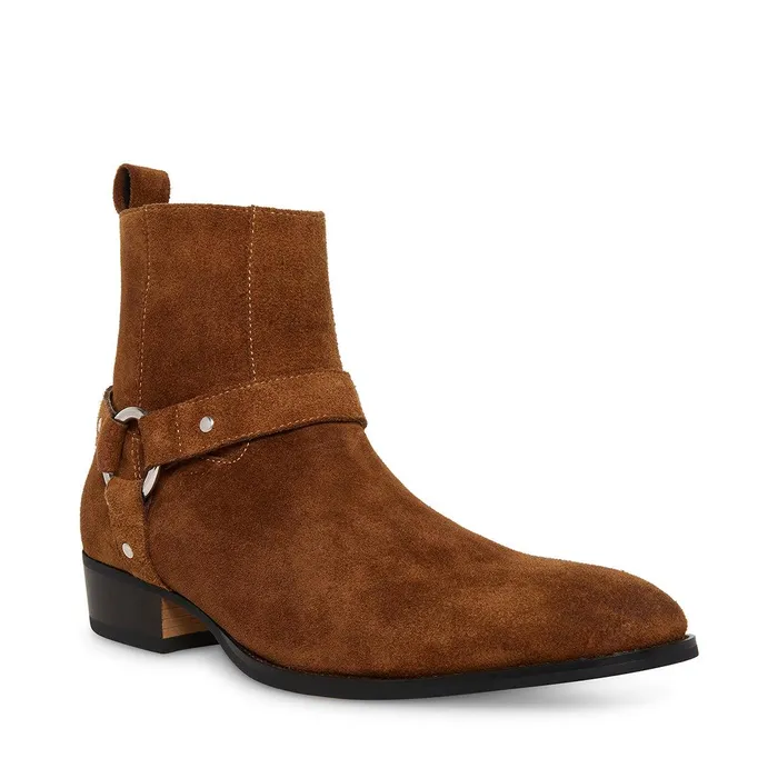 Mens Steve Madden Boots Dash Cognac Suede Mens Steve Madden Boots Dash Cognac Suede