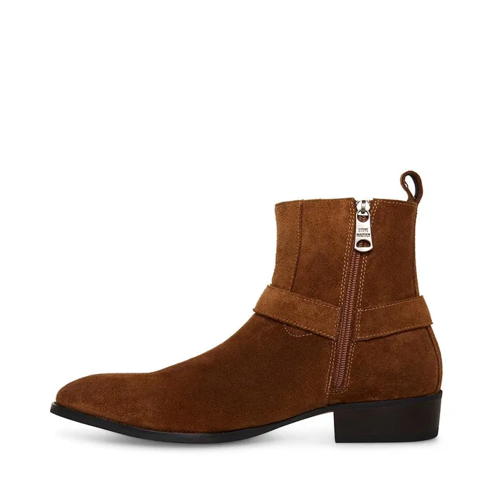 Mens Steve Madden Boots Dash Cognac Suede Mens Steve Madden Boots Dash Cognac Suede