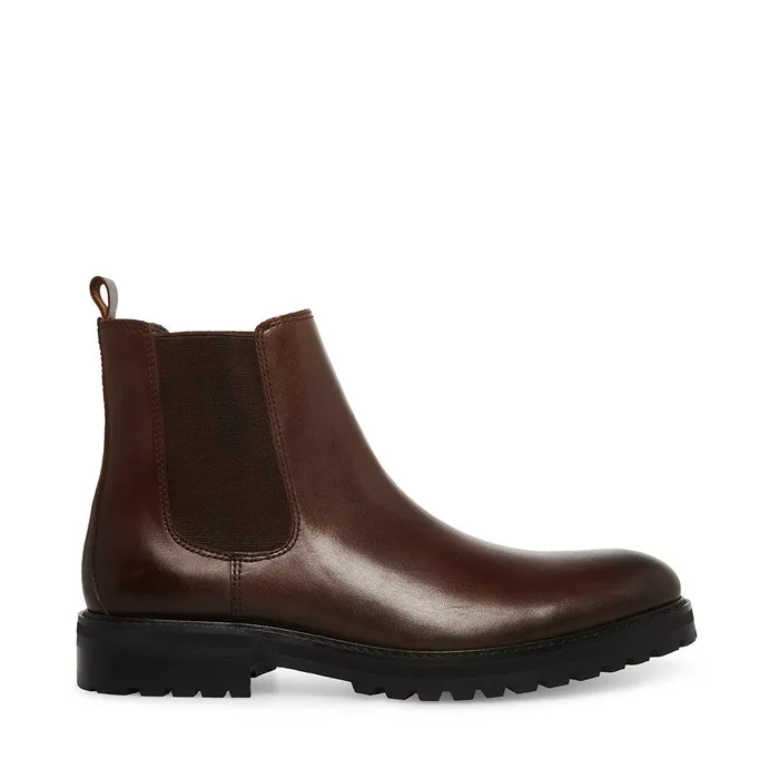 Mens Steve Madden Boots Duren Brown Leather