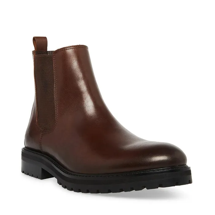 Mens Steve Madden Boots Duren Brown Leather