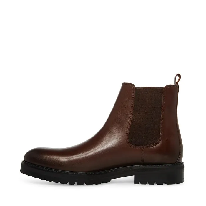 Mens Steve Madden Boots Duren Brown Leather