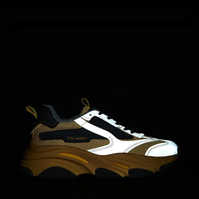 Mens Steve Madden Sneakers Possess Gold Multi