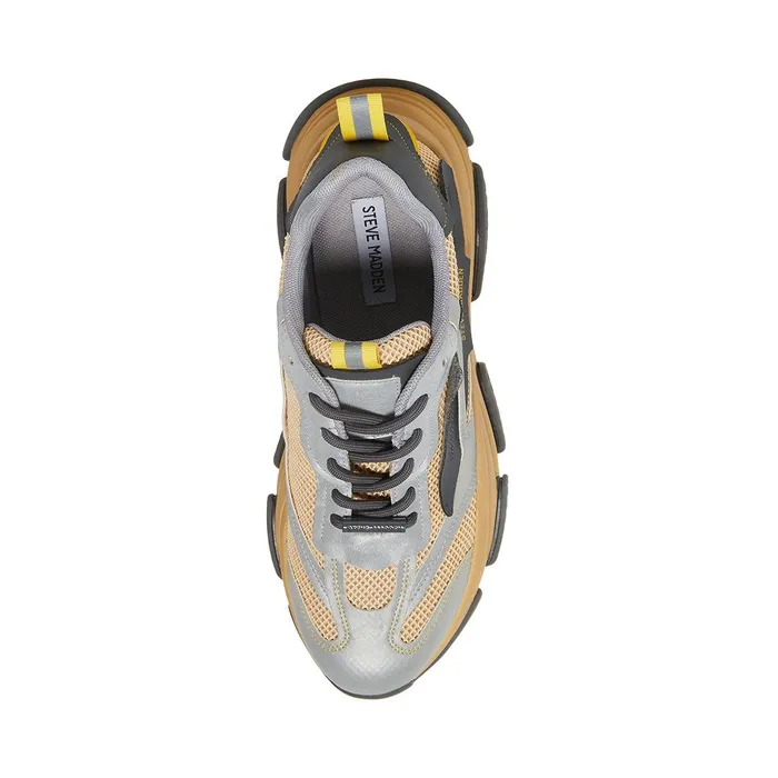 Mens Steve Madden Sneakers Possess Gold Multi