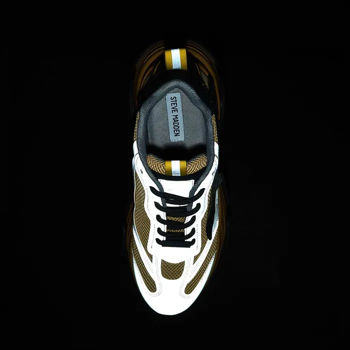 Mens Steve Madden Sneakers Possess Gold Multi