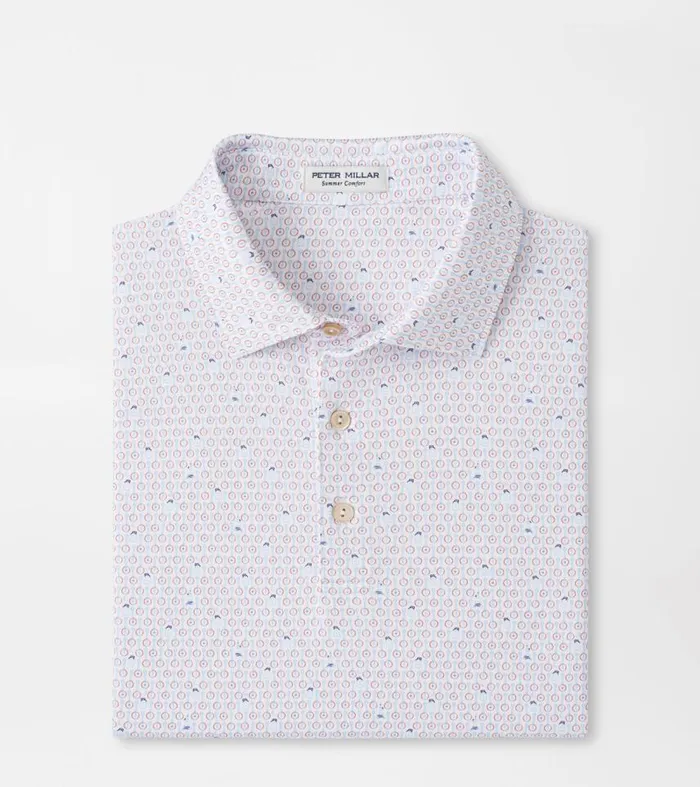 Mens Still Song Performance Jersey Polo White Peter Millar Polos