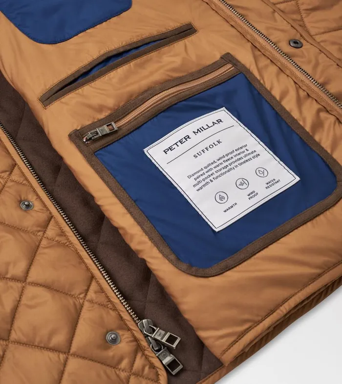 Mens Suffolk Quilted Travel Coat Turbinado Peter Millar Jackets and Coats Mens Suffolk Quilted Travel Coat Turbinado Peter Millar Jackets and Coats