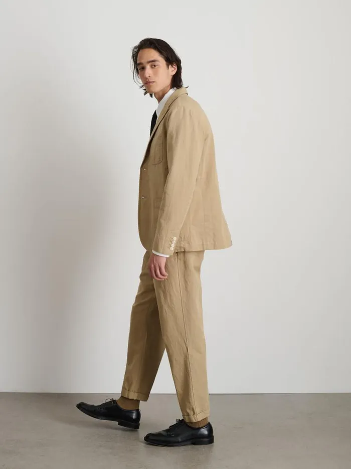 Mercer Blazer In Cotton Linen Khaki Men Alex Mill Suiting Blazers