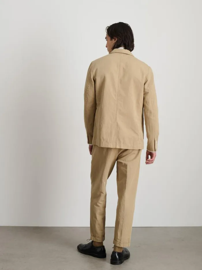 Mercer Blazer In Cotton Linen Khaki Men Alex Mill Suiting Blazers