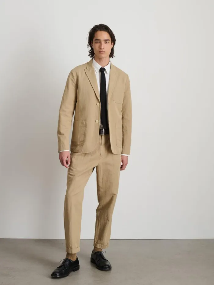Mercer Blazer In Cotton Linen Khaki Men Alex Mill Suiting Blazers
