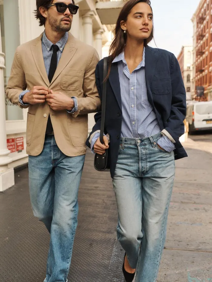 Mercer Blazer In Cotton Linen Khaki Men Alex Mill Suiting Blazers