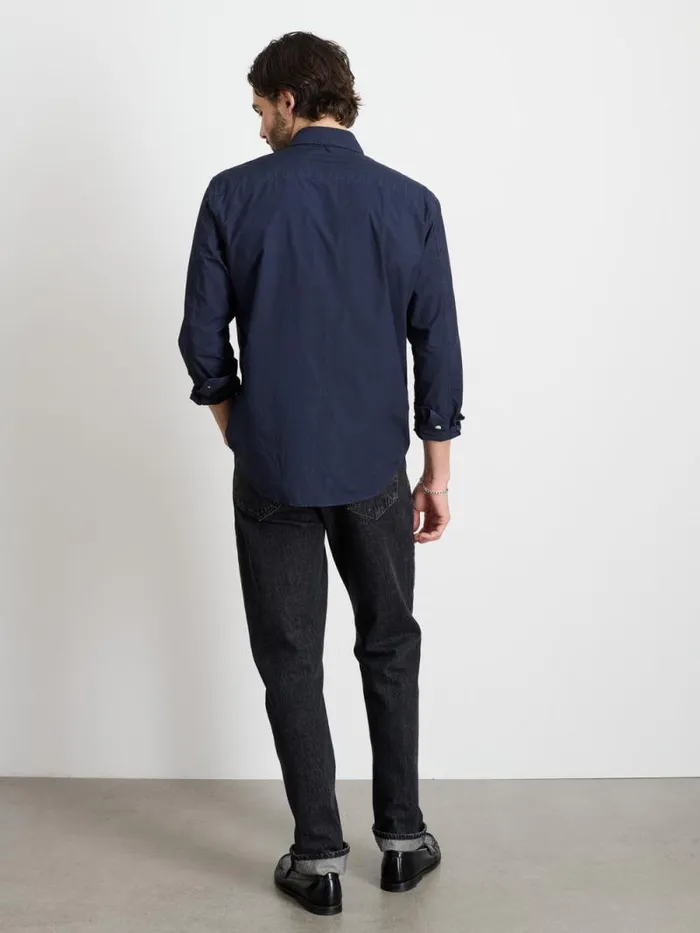 Mill Shirt In Cotton Poplin Dark Navy Men Alex Mill Shirts