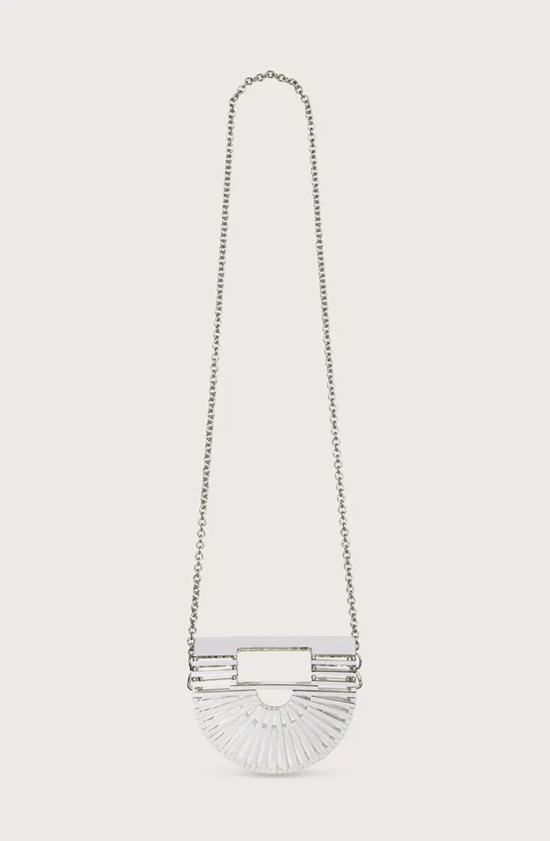 Mini Bags Women Cult Gaia GAIAS ARK NANO CROSSBODY BAG 8211 SHINY SILVER Mini Bags Women Cult Gaia GAIAS ARK NANO CROSSBODY BAG 8211 SHINY SILVER