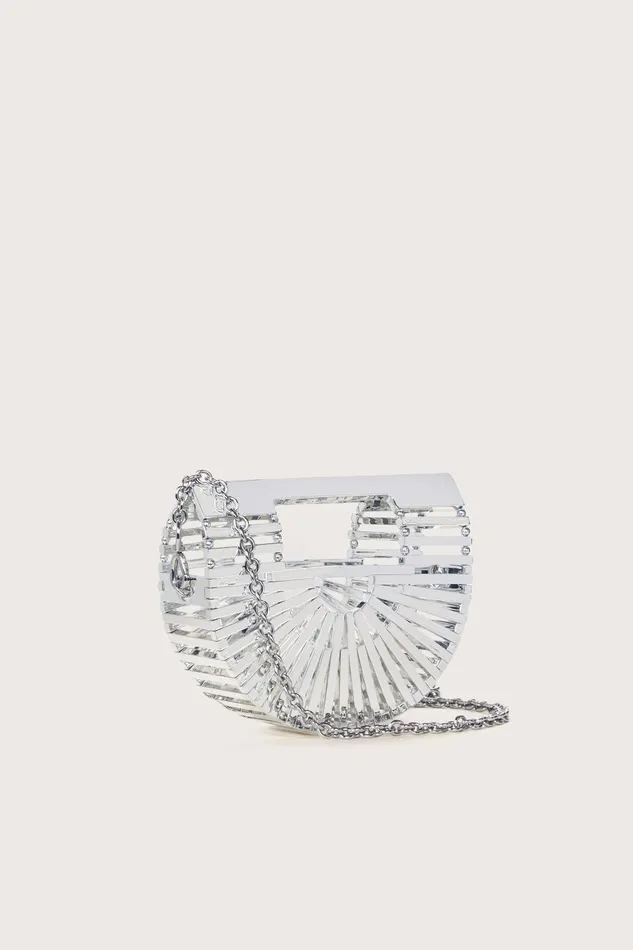 Mini Bags Women Cult Gaia GAIAS ARK NANO CROSSBODY BAG 8211 SHINY SILVER Mini Bags Women Cult Gaia GAIAS ARK NANO CROSSBODY BAG 8211 SHINY SILVER