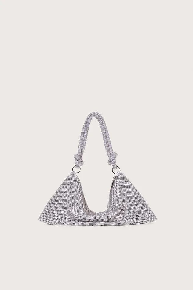 Mini Bags Women Cult Gaia HERA MINI RHINESTONE SHOULDER BAG 8211 CLEAR