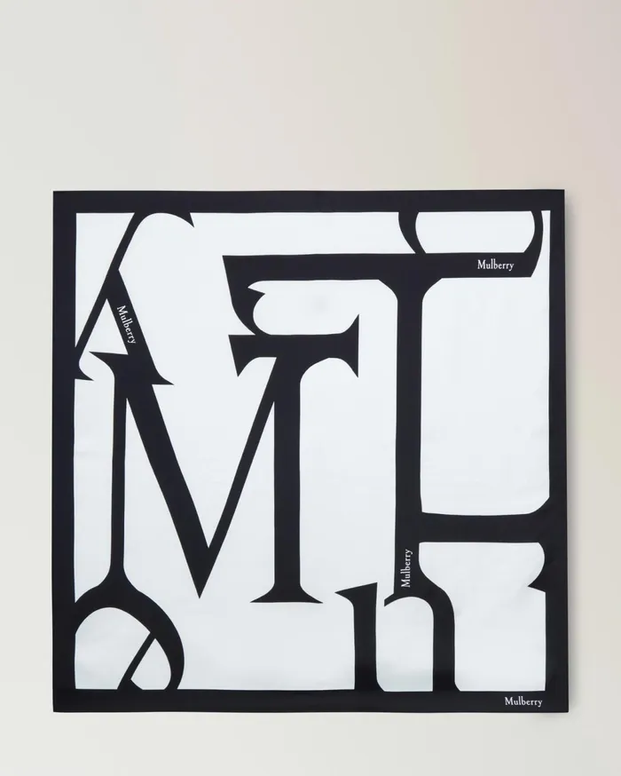 Mulberry Mulberry Lettering Square Women Scarves